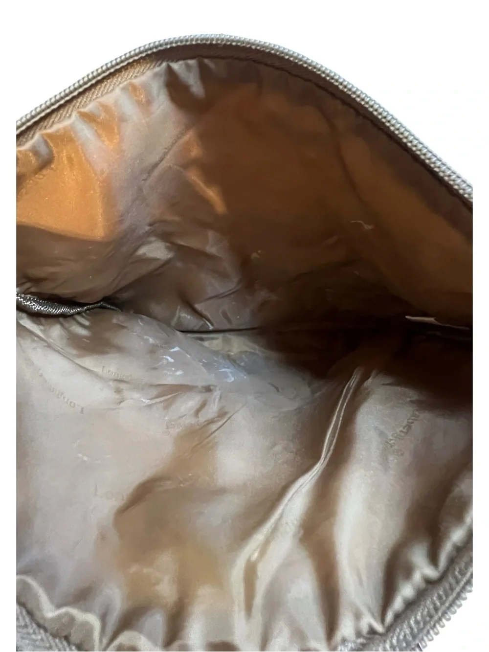 Longaberger Floral Calico Canvas Crossbody Organizer Bag Tan 11x11